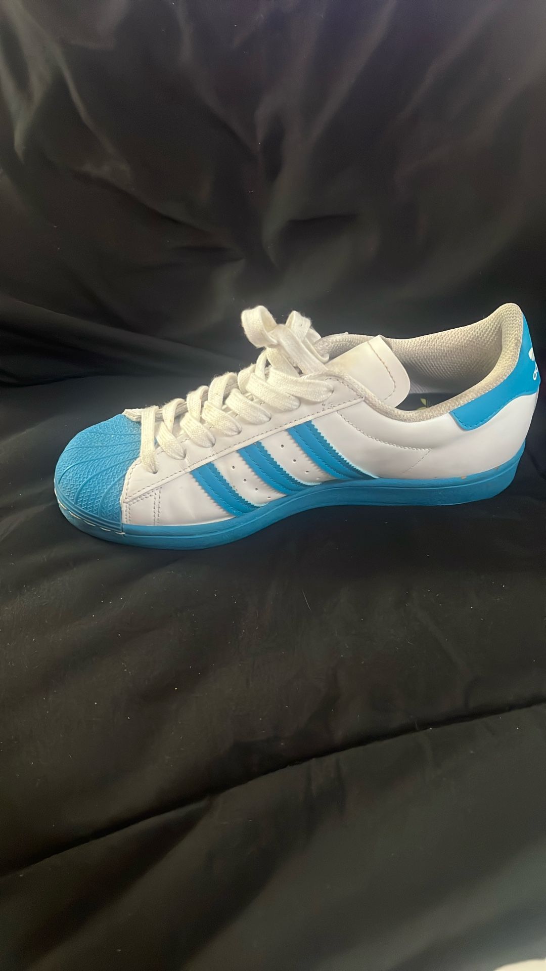 Men 7 1/2 Turquoise And White Adidas