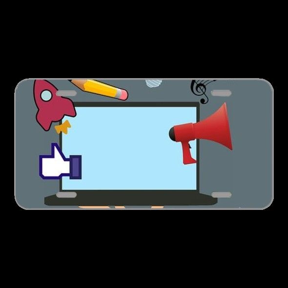 License Plate Novelty Car Front Laptop Hand Megaphone Idea Pencil