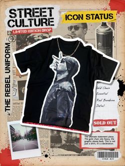 Hand Painted Snoop Tee | Oversized Hip Hop Streetwear Graphic Shirt
