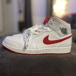  Air Jordan 1 Mid 'White Gym Red'