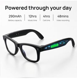 AI Smart Glasses with Camera, 1080P HD Video Recording for Travel & Vlogging, Real-Time Translation, Open-Ear Audio, Bluetooth Calls, Voice Assistant,