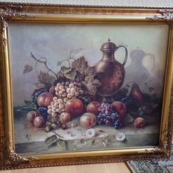 Framed Museum Art Print Titled - SUMMER HARVEST  28x24