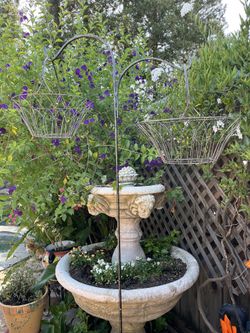 75” Shepherd Hook With Baskets