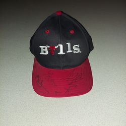 AUTOGRAPHED/SIGNED CHICAGO BULLS CAPTAIN MORGAN KICK 10 SNAPBACK CAP