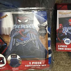 Spider-Man Comforter And Twin Sheet Set 