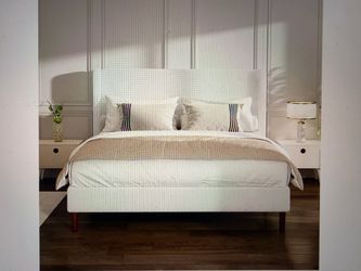 Brand new QUEEN bed frame (white)