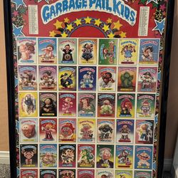 1985 Topps Garbage Pail Kids Full Size Poster Collector Series 2A Framed