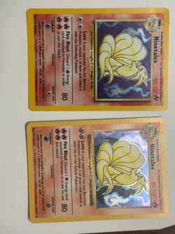 Ninetales nm base set and black flame