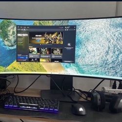 LG - UltraGear 34" OLED Curved WQHD 240Hz 0.03ms FreeSync and NVIDIA G-SYNC Compatible Gaming Monitor with HDR400 - Black Model: 34GS95QE 