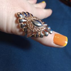 Stainless Rose-gold Tone Fashion Ring Size 11