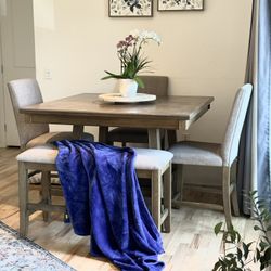 Dining Table, Chairs Bench