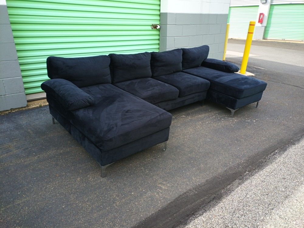 Delivery Available Sectional Couch Sofa With Double Chaise 