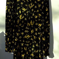 GANNI Floral-print mini shirt dress BlackFR 36 Original price$205