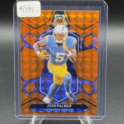 2024 Panini Mosaic Orange Mosaic Prizm #122 Josh Palmer #/199