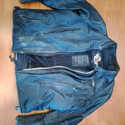 Harley Davidson FXRG Leather Motorcycle Jacket Waterproof Liner Vented - 2XL