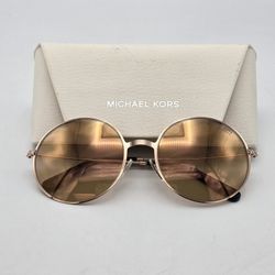 Michael Kors Aviator Sunglasses with Rose Gold-Tinted Lenses