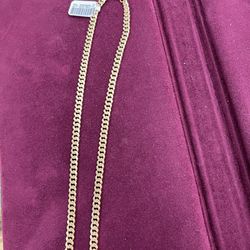 18K Gold Cuban Necklace Length 18 : 41.8 grams