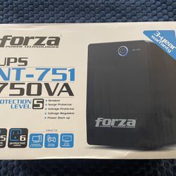 Brand New Forza NT-751 UPS 750 VA / 375 W — 6-Outlet Backup + Surge Protection (Still Sealed)