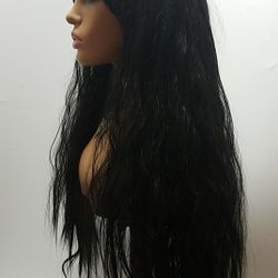 Long Black Wavy Wig