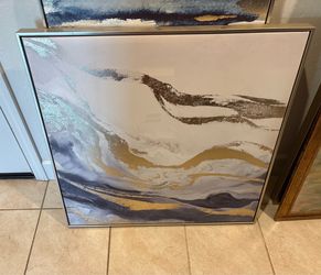 Kirkland’s Abstract Gold & Gray Wall Art