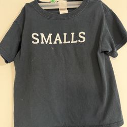 ‘Smalls’ black t-shirt size XS