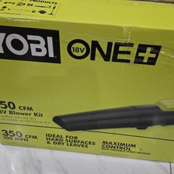 RYOBI 18V 100 MPH 350 CFM Cordless VS Jet Fan Leaf Blower with Battery & Charger