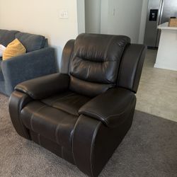 Brown Leather Recliner