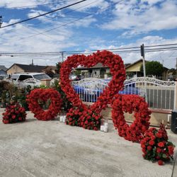 Heart Flowers And Balloons 