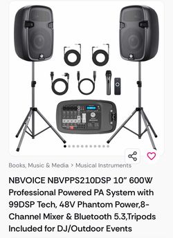 NBVOICE NBVPPS210DSP 600W Powered PA System