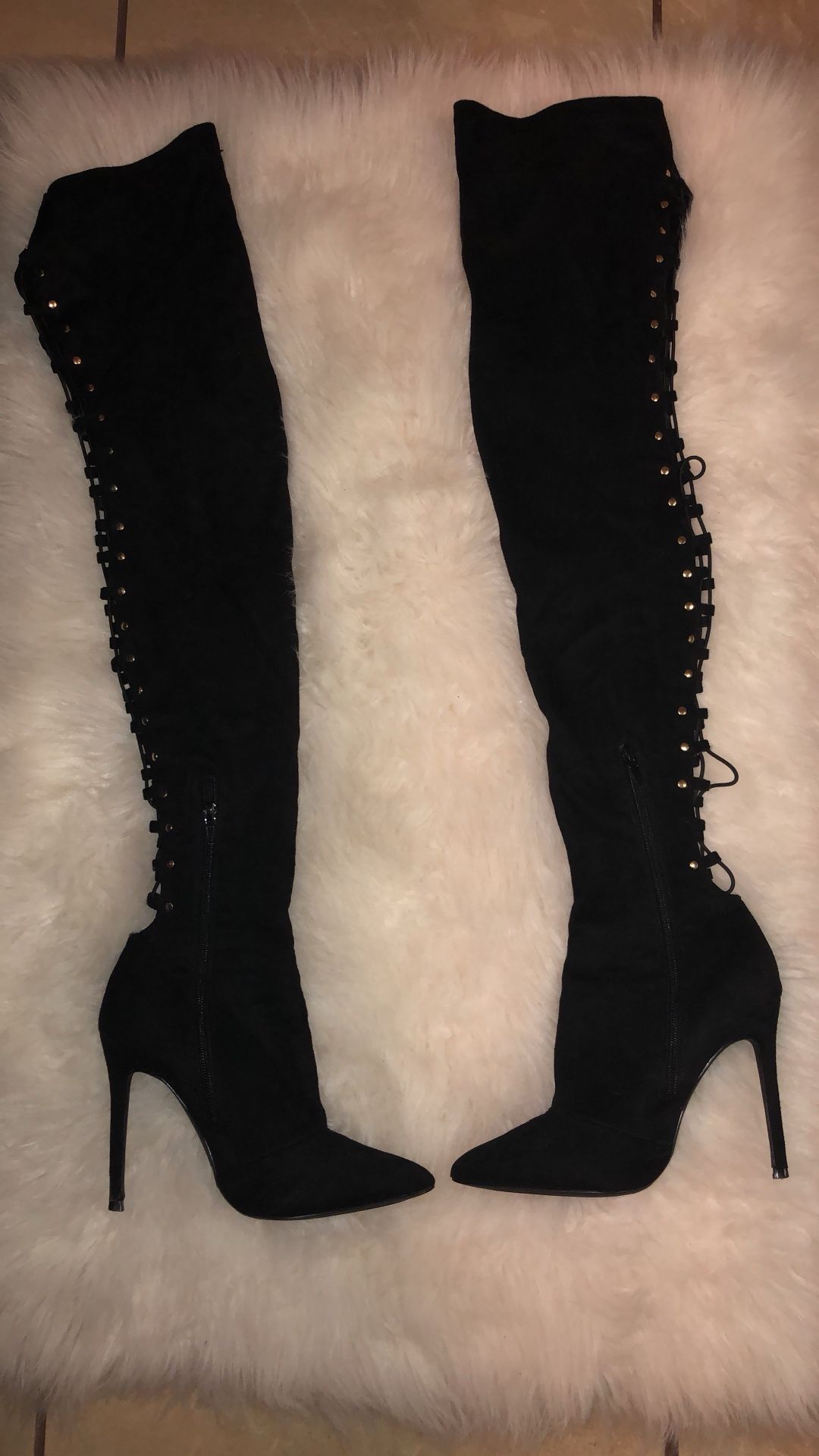 Winter high knee boots