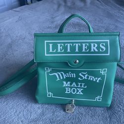 Vintage Park Candy Mailbox Mail Box Letters Main Street Green Backpack-bag