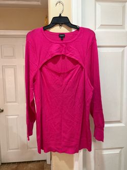 Torrid Pink Cutout Long Sleeve blouse