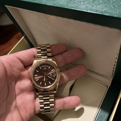 41mm chocolate daydate w/box