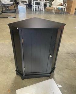 Assembled New Bathroom Corner Cabinet 31" H Wooden Corner Storage Cabinet with Adjustable Shelves