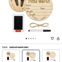 Hello World/I’m Here/Months Count/Foot ink print