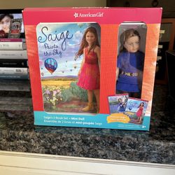 American Girl - Saige 2 Book Set + Mini Doll