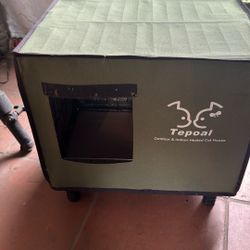 Insulated In Door Out Door Heated Cat Bed 