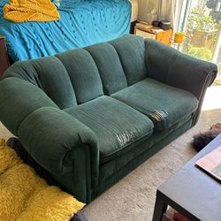 FREE- Dark Green Loveseat Couch