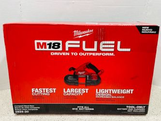 New Milwaukee M18 FUEL 18V Brushless Cordless Compact Bandsaw (Tool-Only). $250