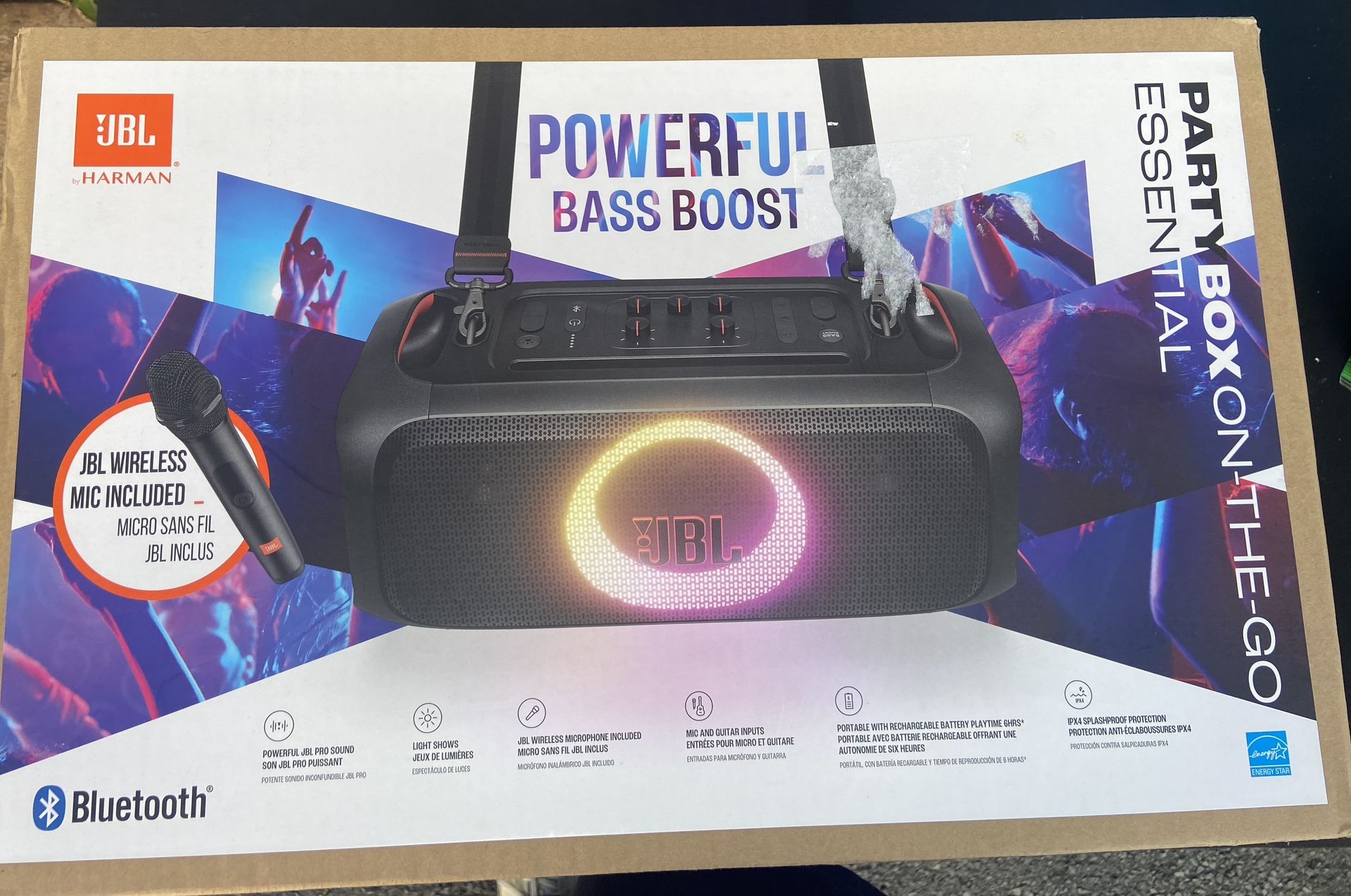 JBL PartyBox On-the-Go Essential Portable Bluetooth Party Speaker