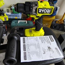 Ryobi 18v HP brushless hammer drill/TOOL ONLY-NO BATTERY 