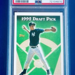 1993 Topps Derek Jeter Rookie Baseball Card Graded PSA 7