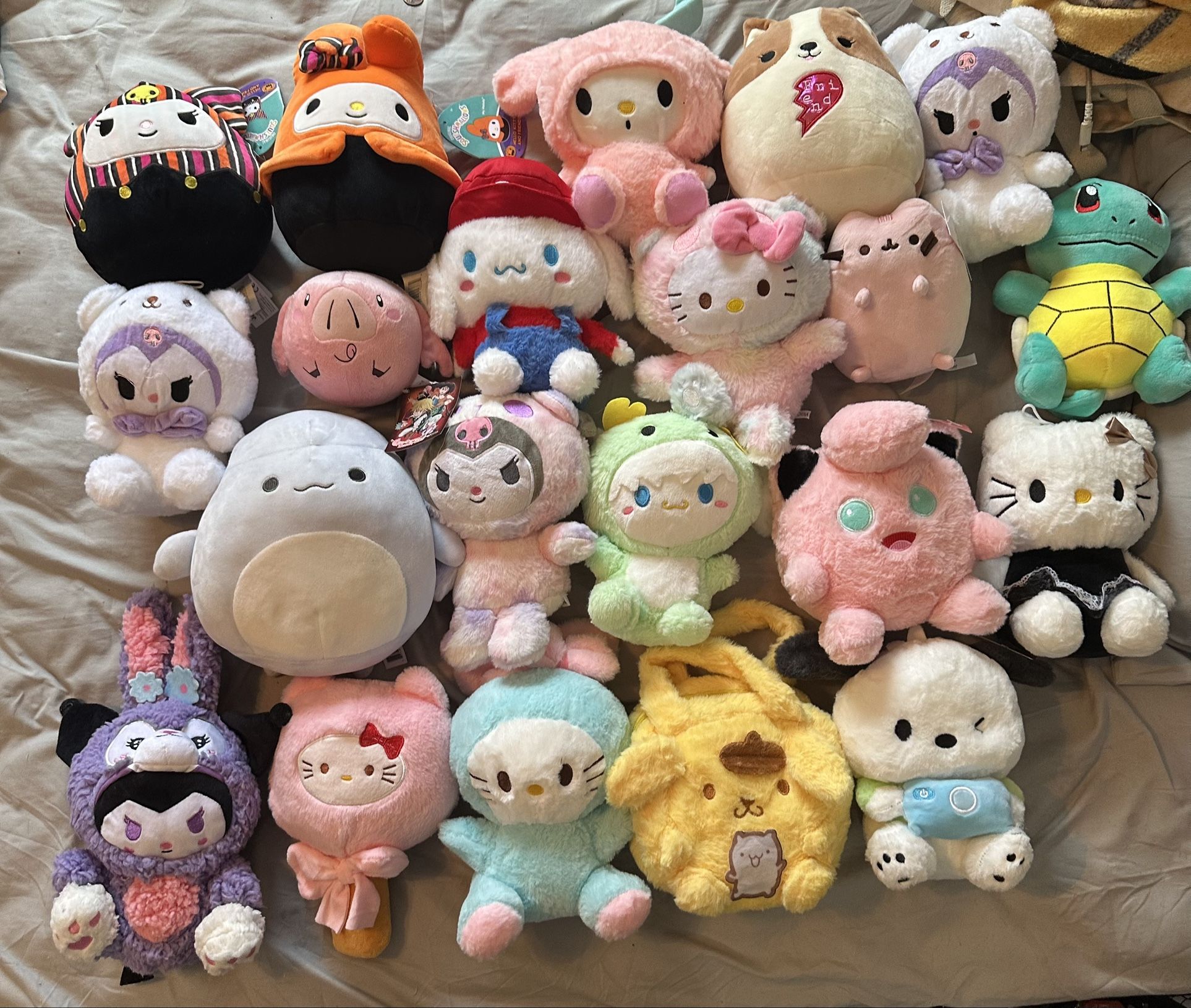 Plushies, Squishmallows, Pusheen, Hello Kitty