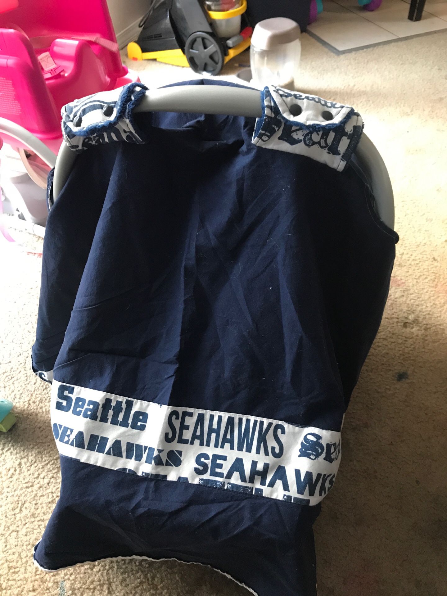 Hand made Seattle Seahawks car seat cover