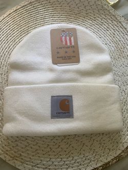 White Carhartt beanie