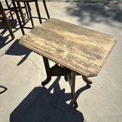 Antique Wood Accent Table / Side Table