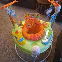Fisher-Price Tiger Time Jumperoo Activity Center with Music, Lights & Sounds

