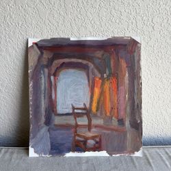 Abstract Home Art with Chair Oil Painting