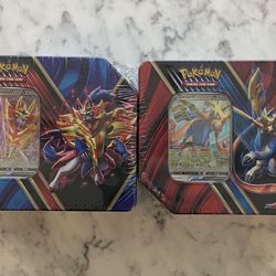 Lot Of 2 Zacian & Zamazenta Legend Of Galar Tins Set Factory Sealed 