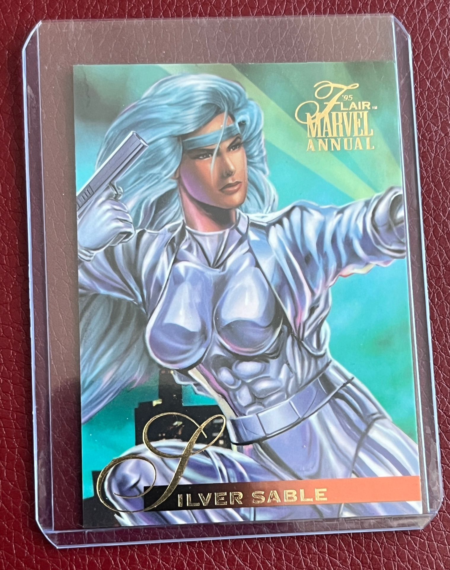 1995 Flair Marvel Annual - Silver Sable Trading Card #89